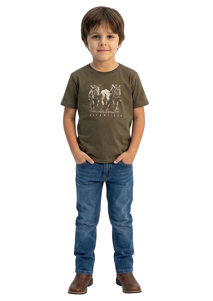 Camiseta Infantil Estanciero Paleteada Dupla
