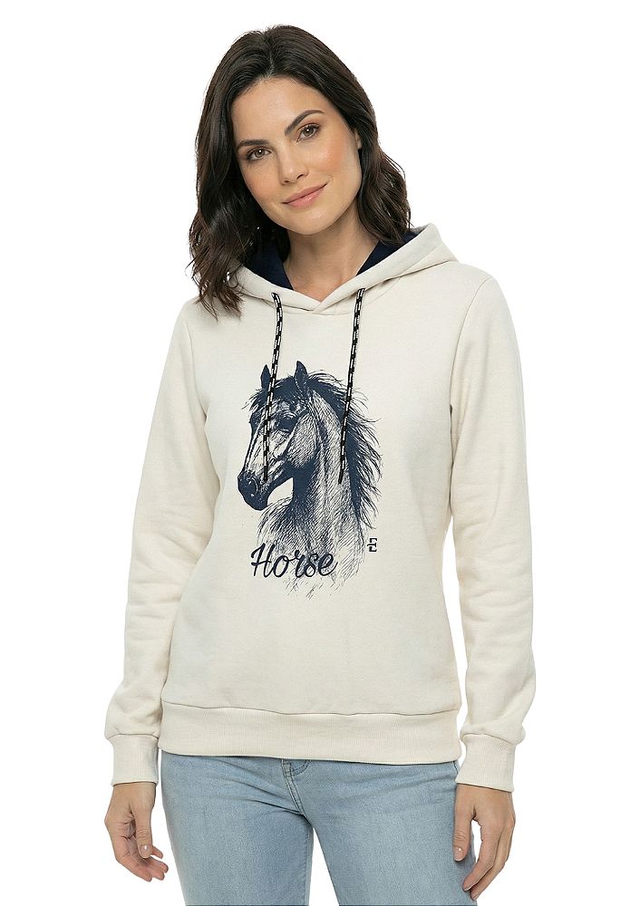 Moletom Feminino Estanciero Horse Com Capuz