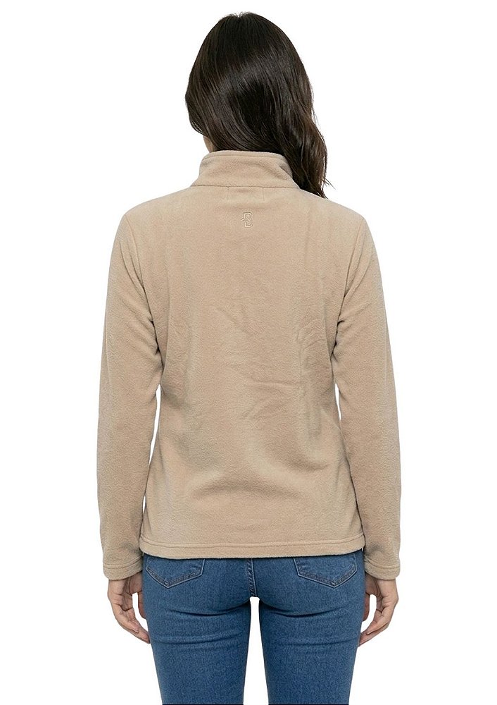 Blusa Microsoft Fleece Feminina Meio Zíper Estanciero