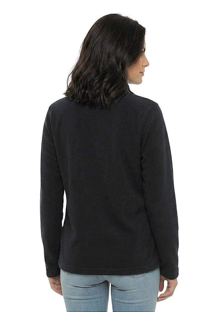 Blusa Microsoft Fleece Feminina Meio Zíper Estanciero