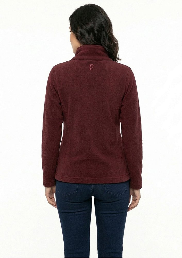 Blusa Microsoft Fleece Feminina Meio Zíper Estanciero