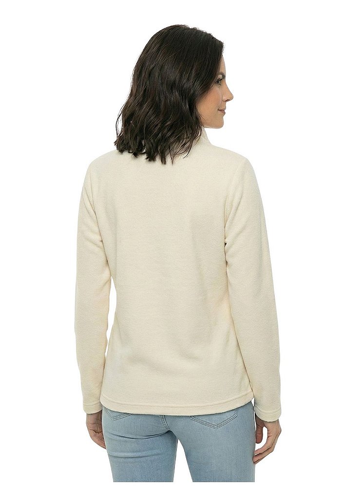 Blusa Microsoft Fleece Feminina Meio Zíper Estanciero