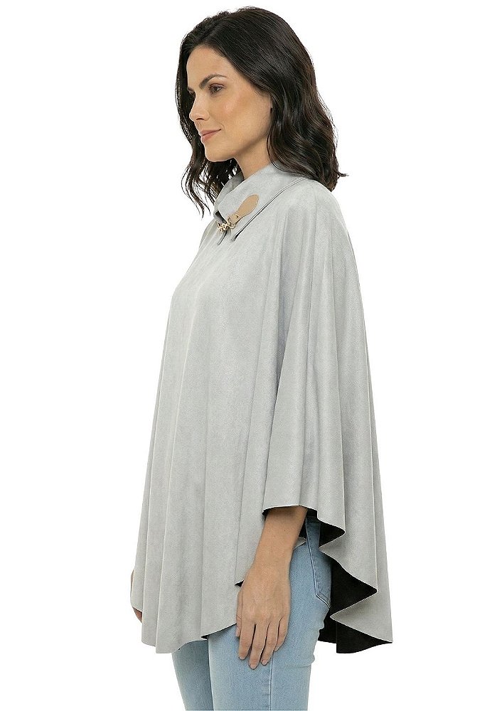Poncho Pala Feminino Estanciero Suede