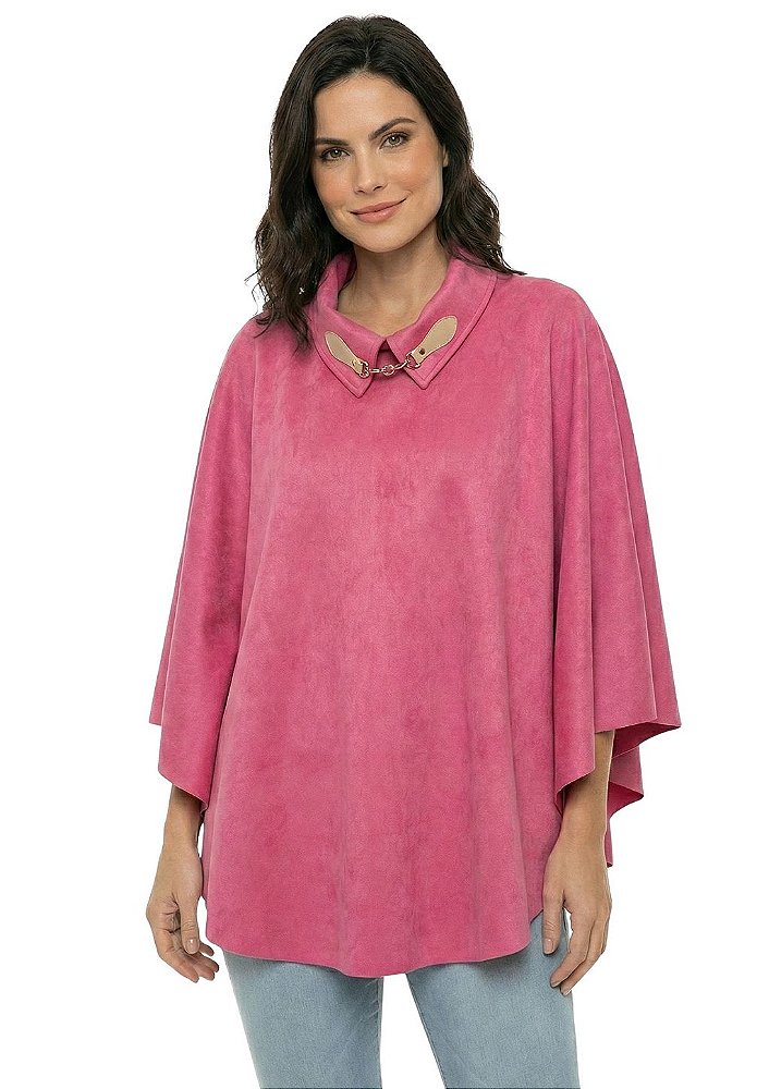 Poncho Pala Feminino Estanciero Suede