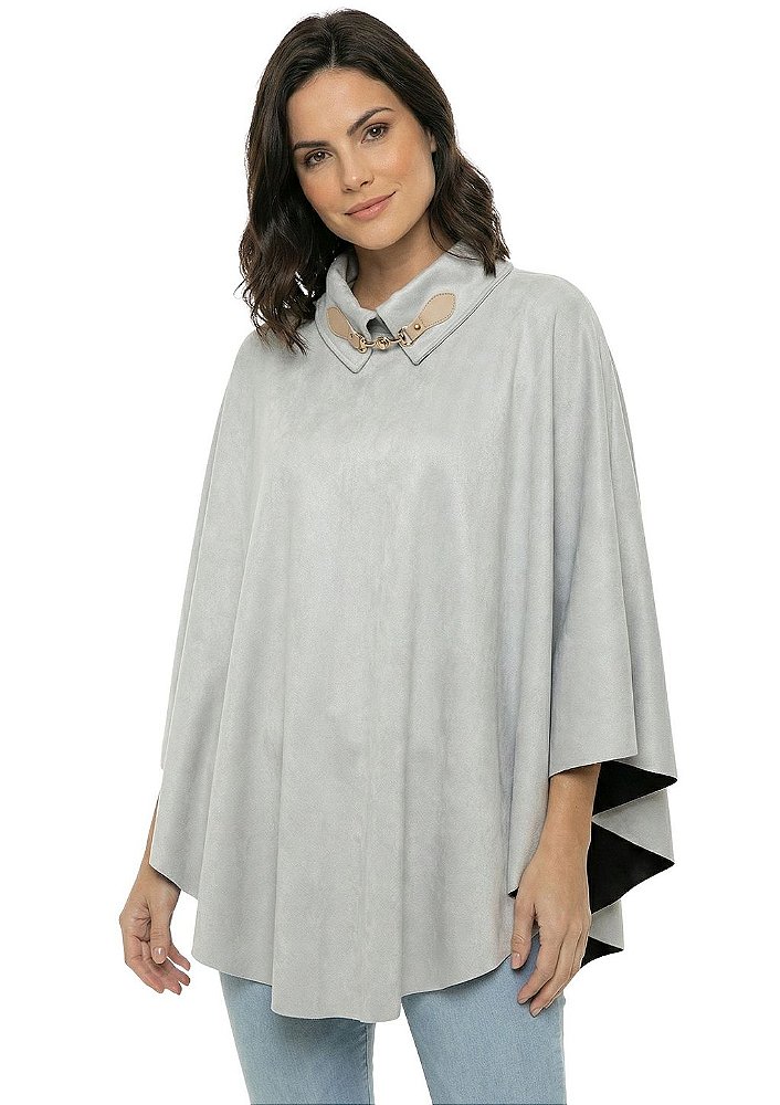 Poncho Pala Feminino Estanciero Suede