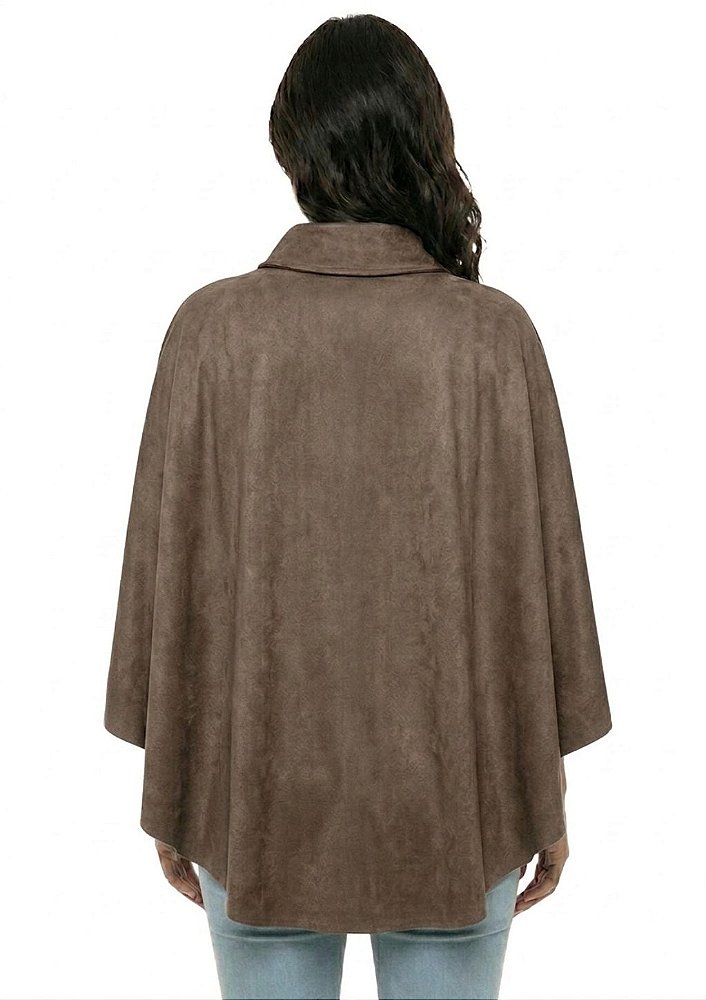 Poncho Pala Feminino Estanciero Suede