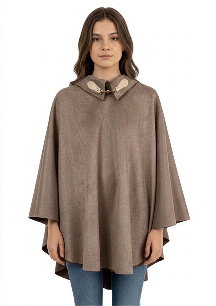 Poncho Pala Feminino Estanciero Suede