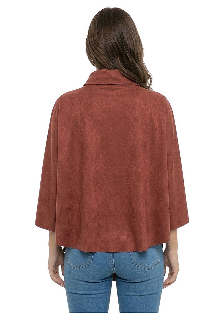 Poncho Pala Feminino Estanciero Suede