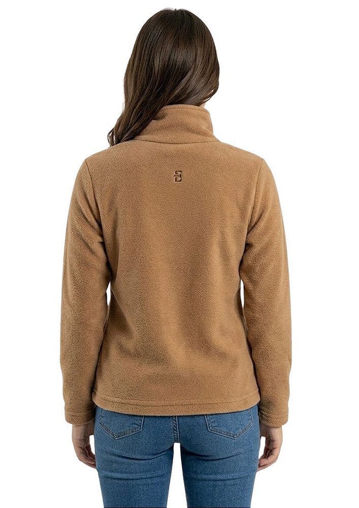 Blusa Microsoft Fleece Unissex Juvenil Meio Zíper Estanciero Feminino