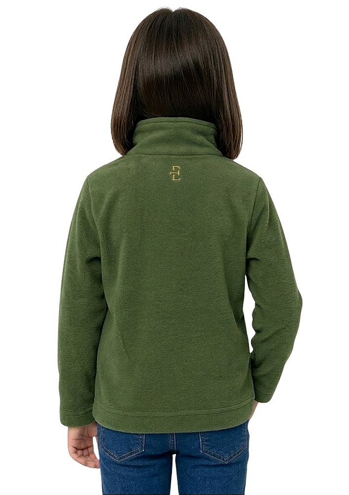 Blusa Microsoft Fleece Unissex Infantil Meio Zíper Estanciero F