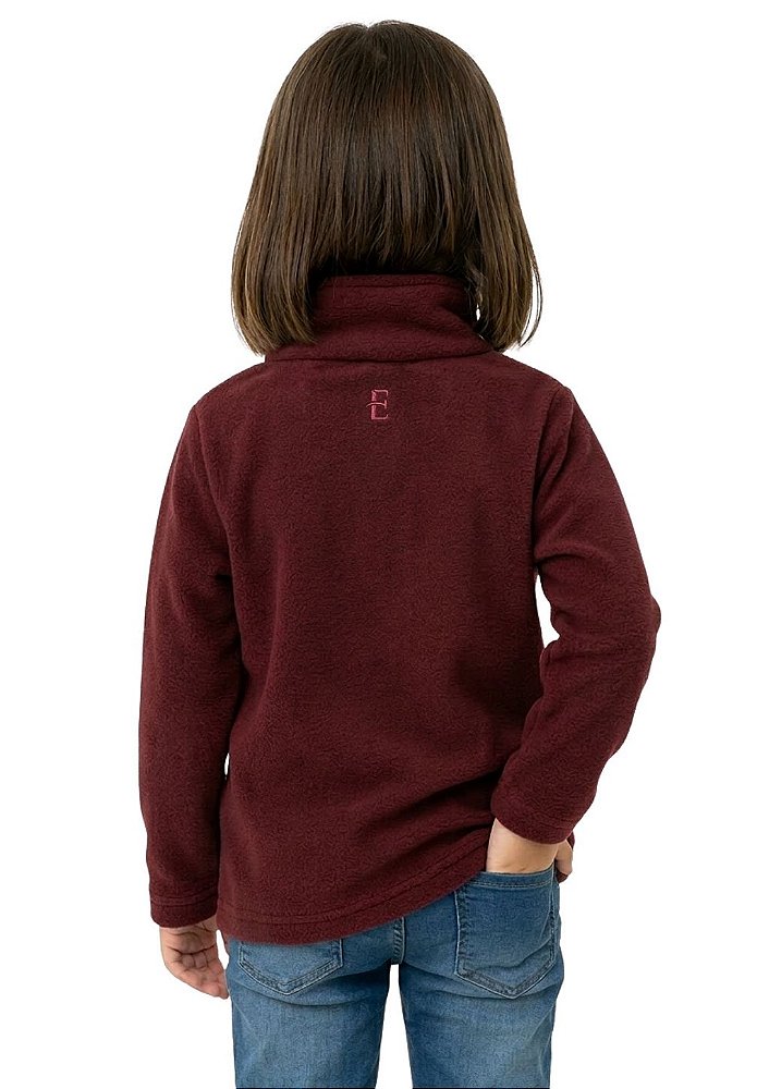 Blusa Microsoft Fleece Unissex Infantil Meio Zíper Estanciero F