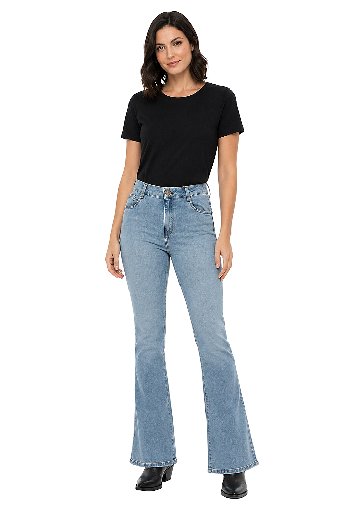 Calça jeans feminina bootcut arabesco estanciero