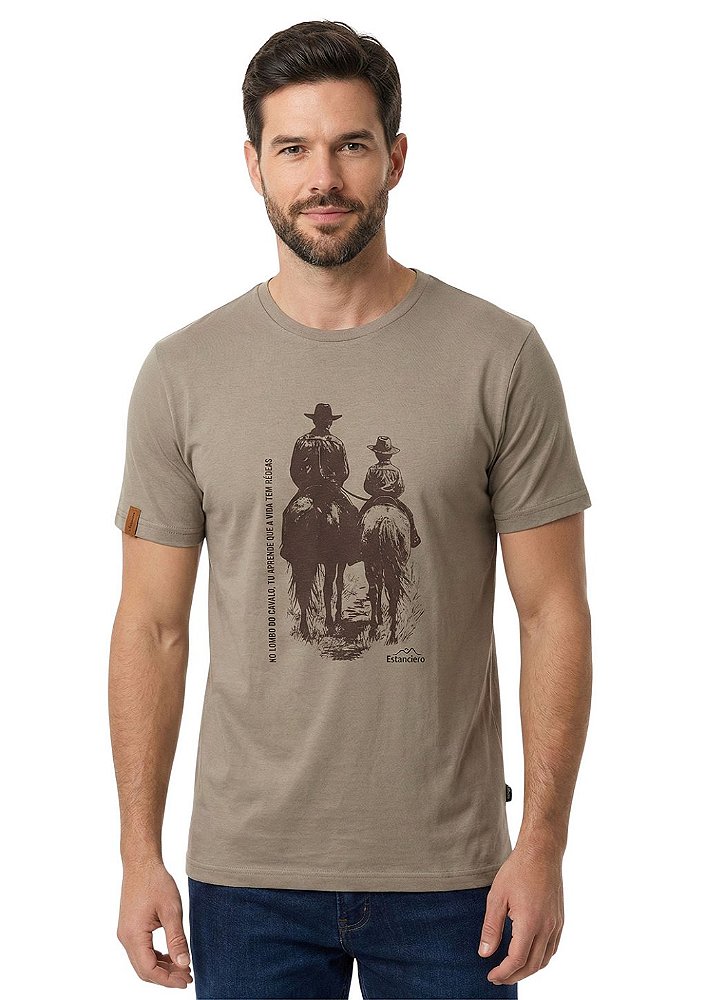 Camiseta Masculina Estanciero No Lombo do Cavalo