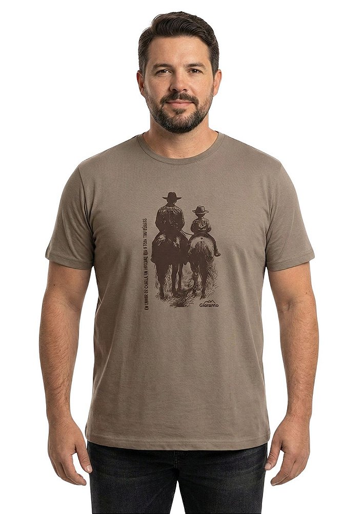 Camiseta Masculina Estanciero No Lombo do Cavalo