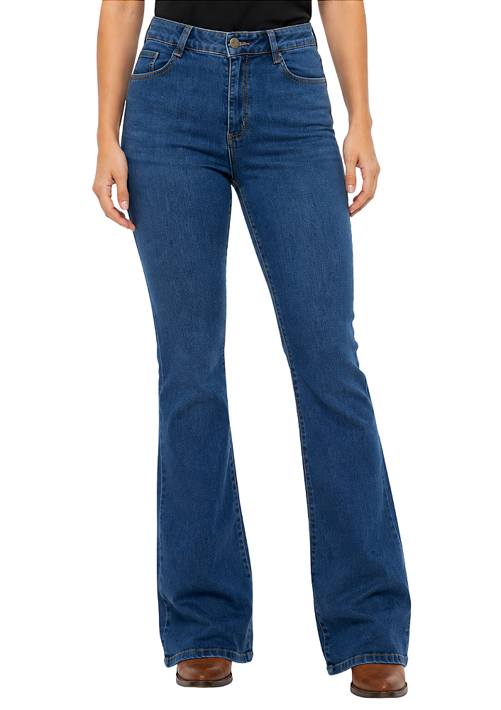 Calça Jeans Feminina Bootcut Cavalo Estanciero