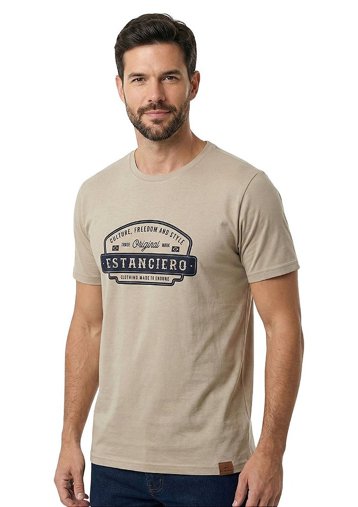 Camiseta Masculina Estanciero Liberdade Cultura e Estilo