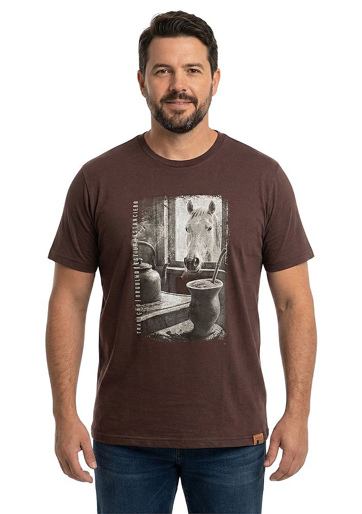 Camiseta Masculina Estanciero Fim de Tarde na Janela