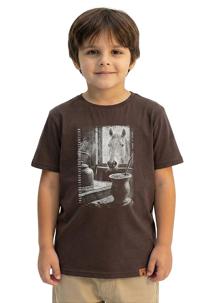 Camiseta Infantil Estanciero Fim de Tarde na Janela