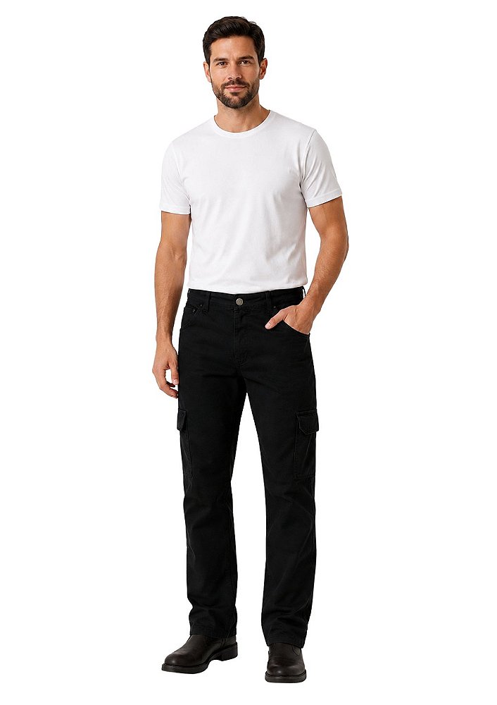 Calça Cargo Masculina Sarja Estanciero