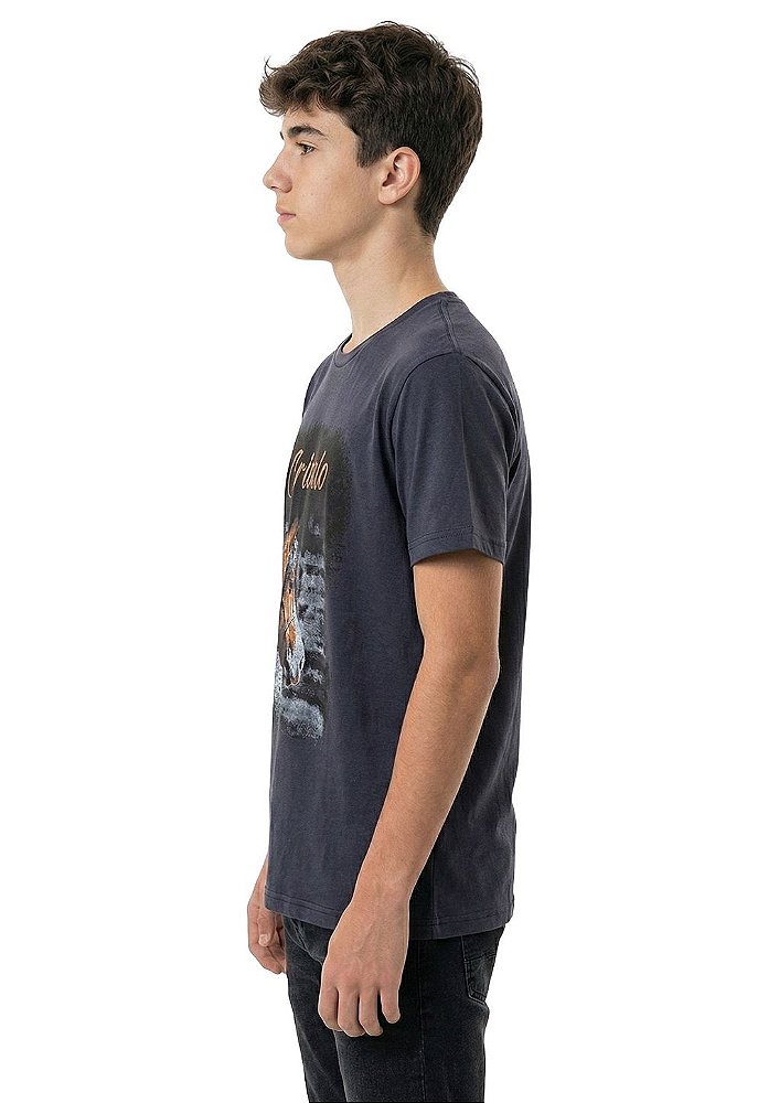 Camiseta Juvenil Masculina Estanciero Cavalo Crioulo
