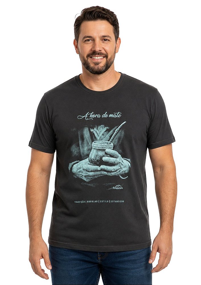 Camiseta Masculina Estanciero A Hora Do Mate