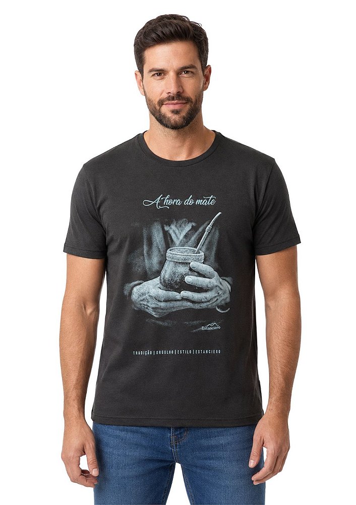 Camiseta Masculina Estanciero A Hora Do Mate