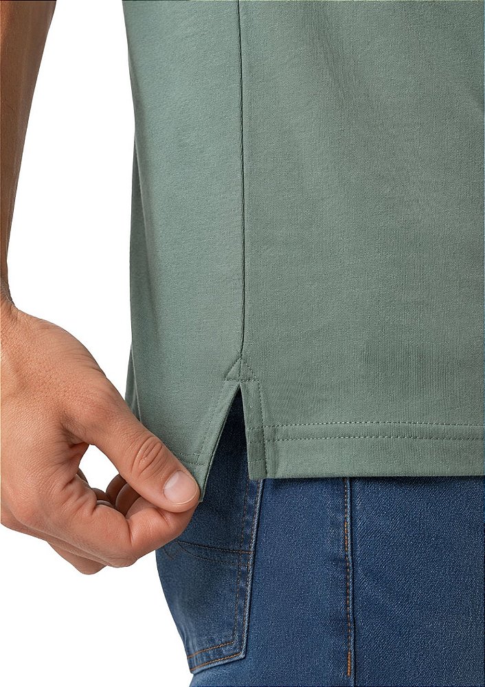 Camiseta Masculina Estanciero Algodão Fibra Longa Fio Egípcio Premium