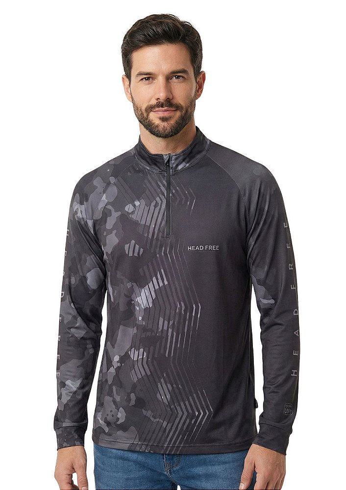 Camiseta manga longa estampada proteção uv head free