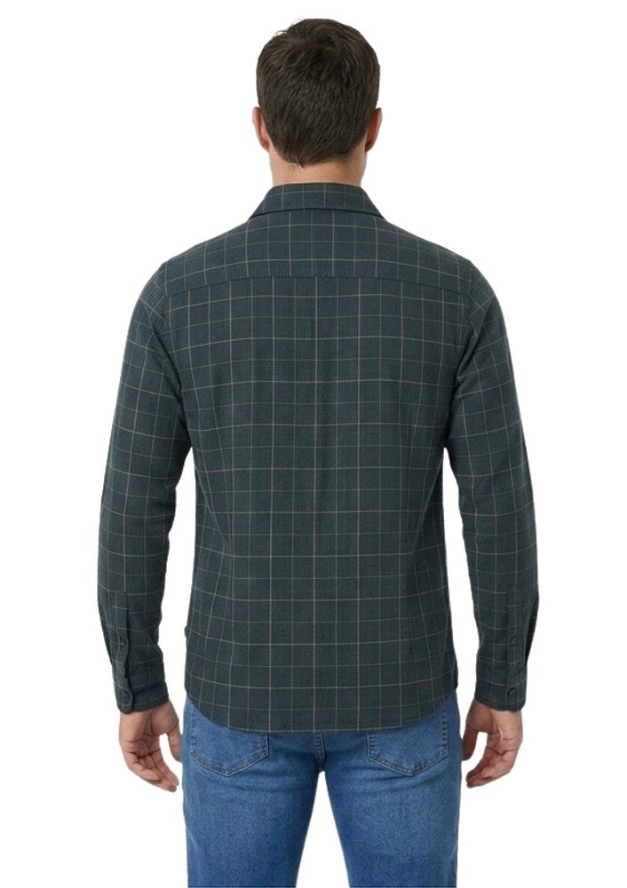 Camisa Flanela Masculina Estanciero Com Bolso