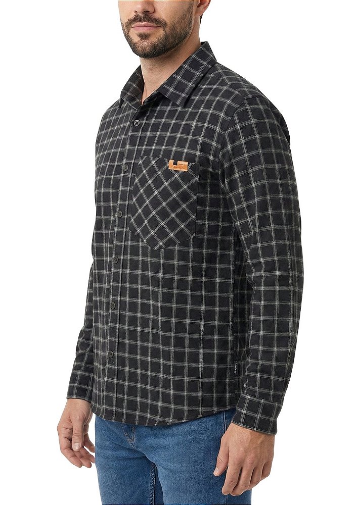 Camisa Flanela Masculina Estanciero Com Bolso