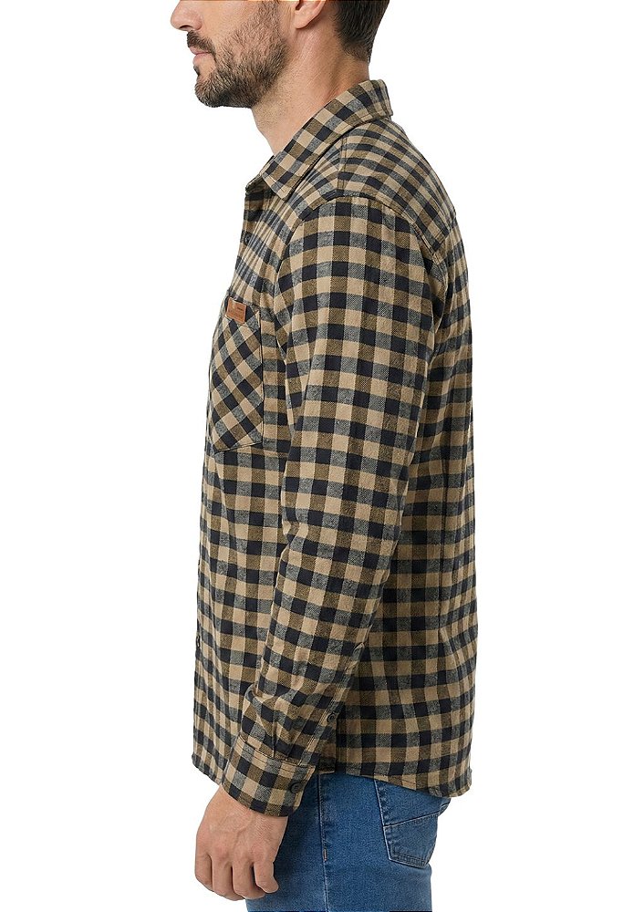 Camisa Flanela Masculina Estanciero Com Bolso