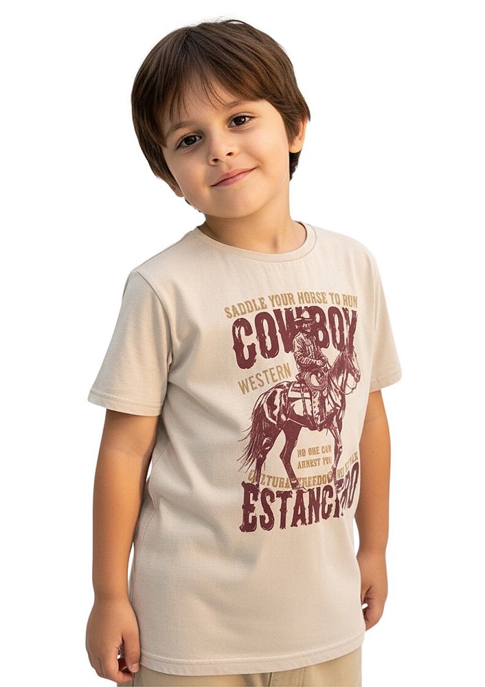 Camiseta Infantil Estanciero Cowboy Western