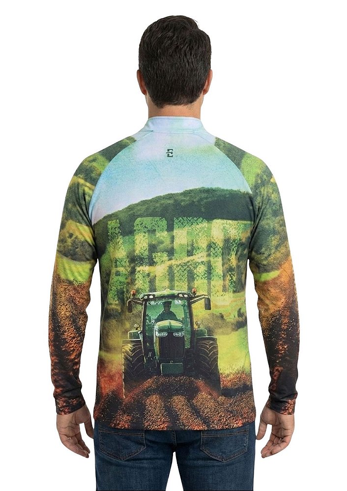 Camisa Manga Longa Estampada Proteção UV Estanciero V10