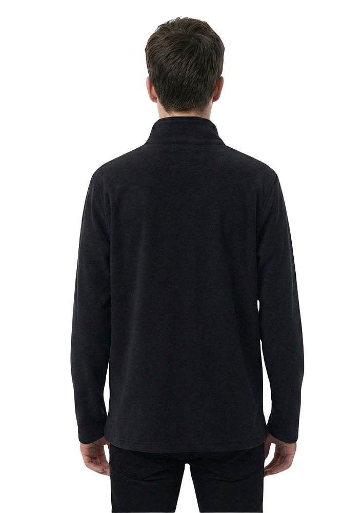 Blusa Microsoft Fleece Unissex Juvenil Meio Zíper Estanciero Masculino