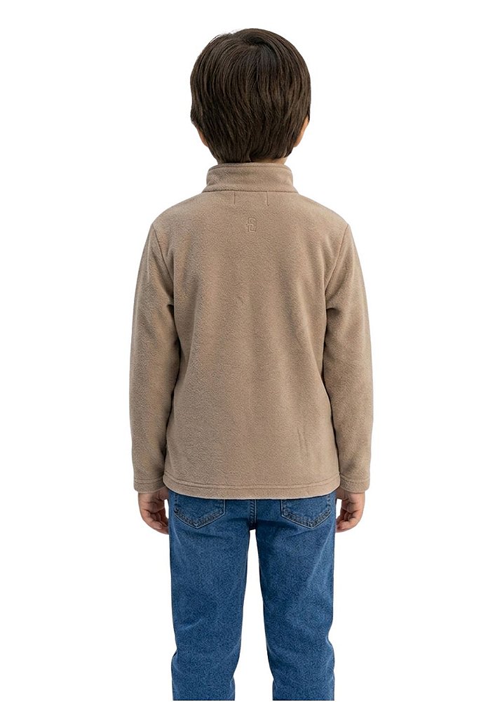 Blusa Microsoft Fleece Unissex Infantil Meio Zíper Estanciero M