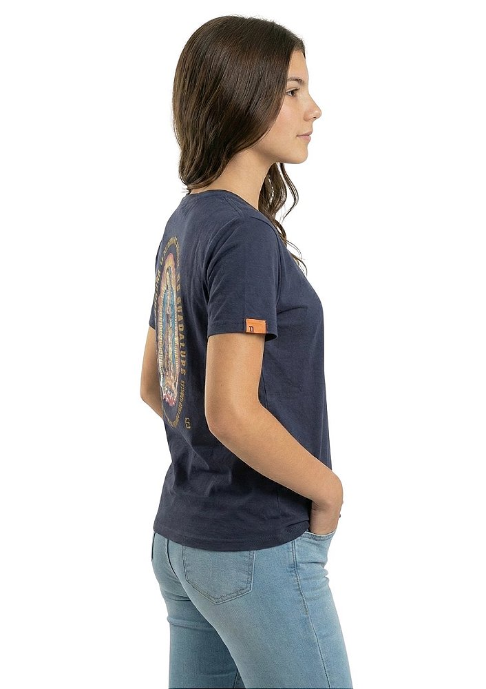 Camiseta Juvenil Unissex Estanciero Nossa Senhora Guadalupe Feminino