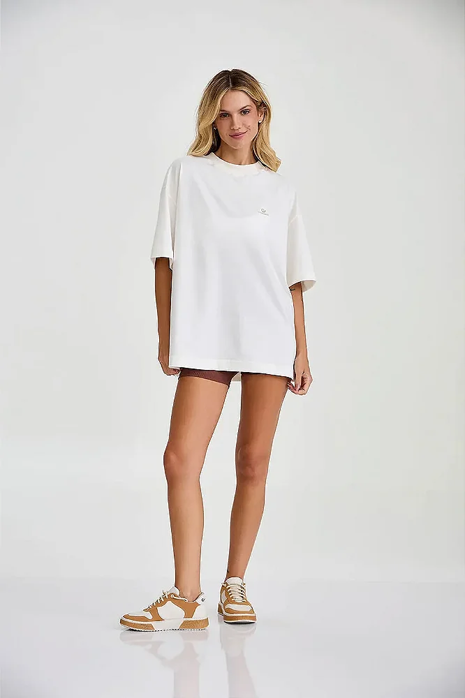 CAMISETA OVERSIZED CAJUBRASIL ESTAMPA - OFF WHITE
