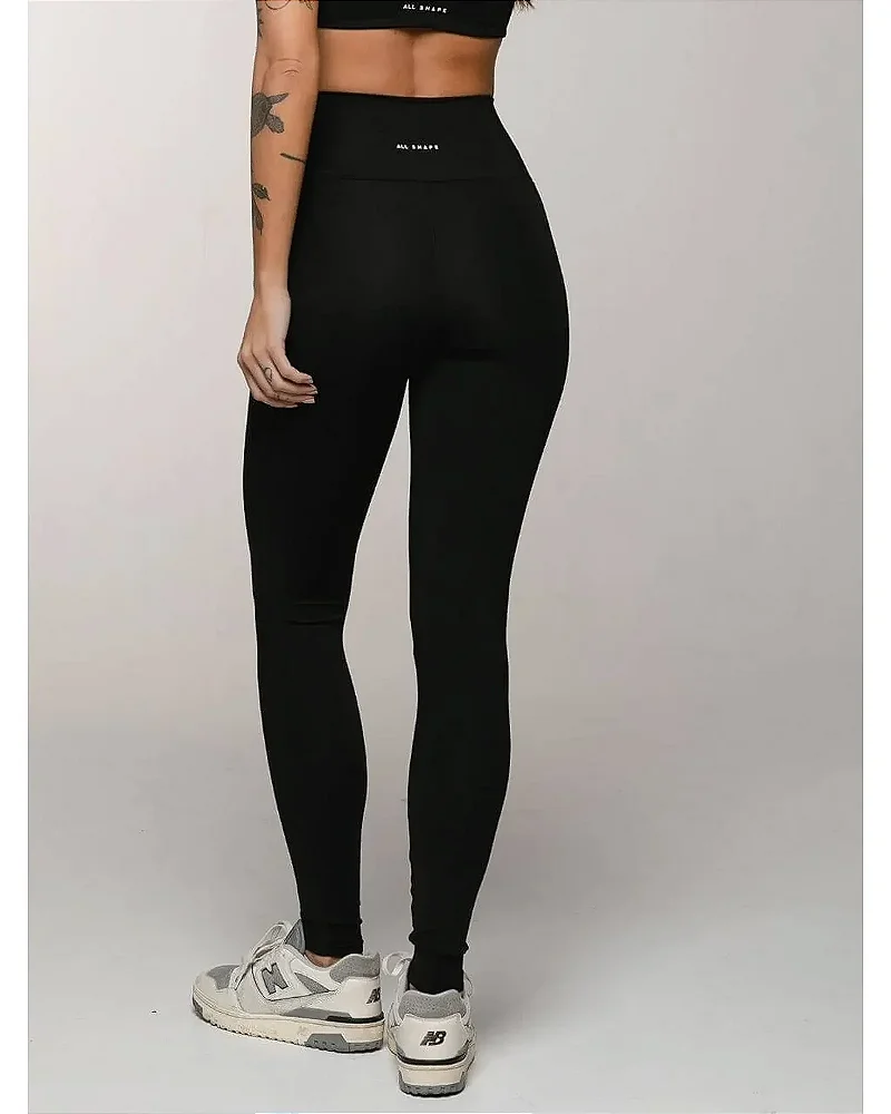 LEGGING COM CÓS TRANSPASSADO - PRETO
