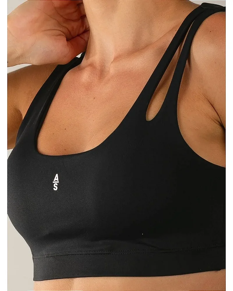 TOP COM ALÇA IRREGULAR - PRETO