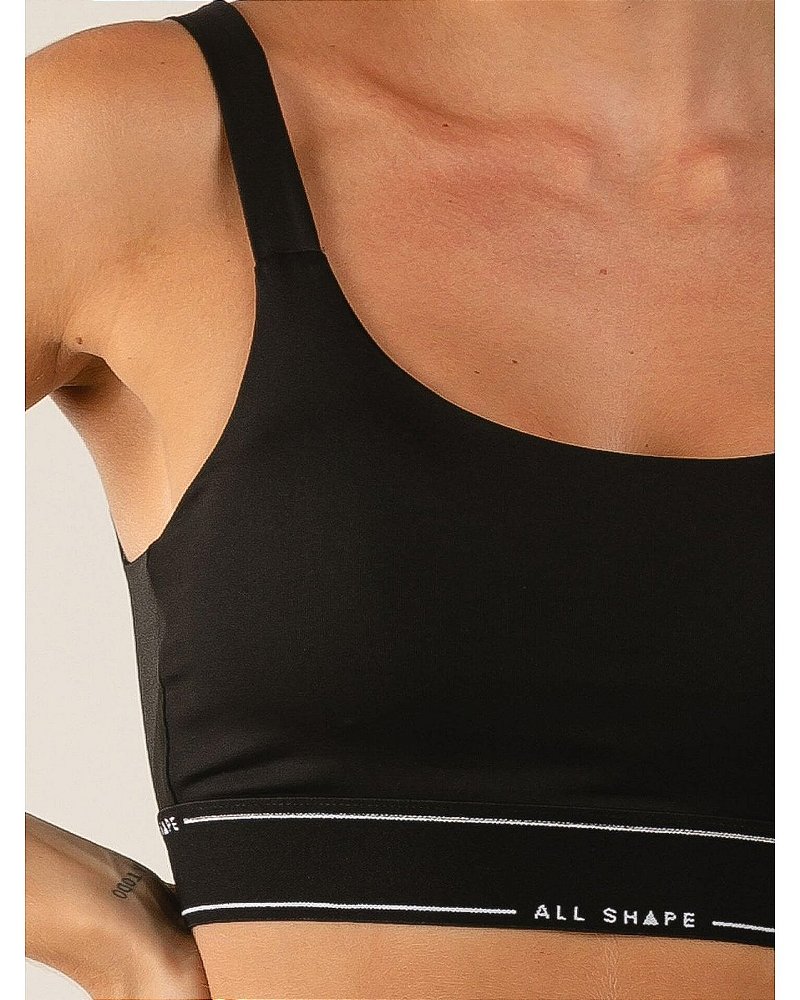 TOP COM ELÁSTICO PERSONALIZADO - PRETO