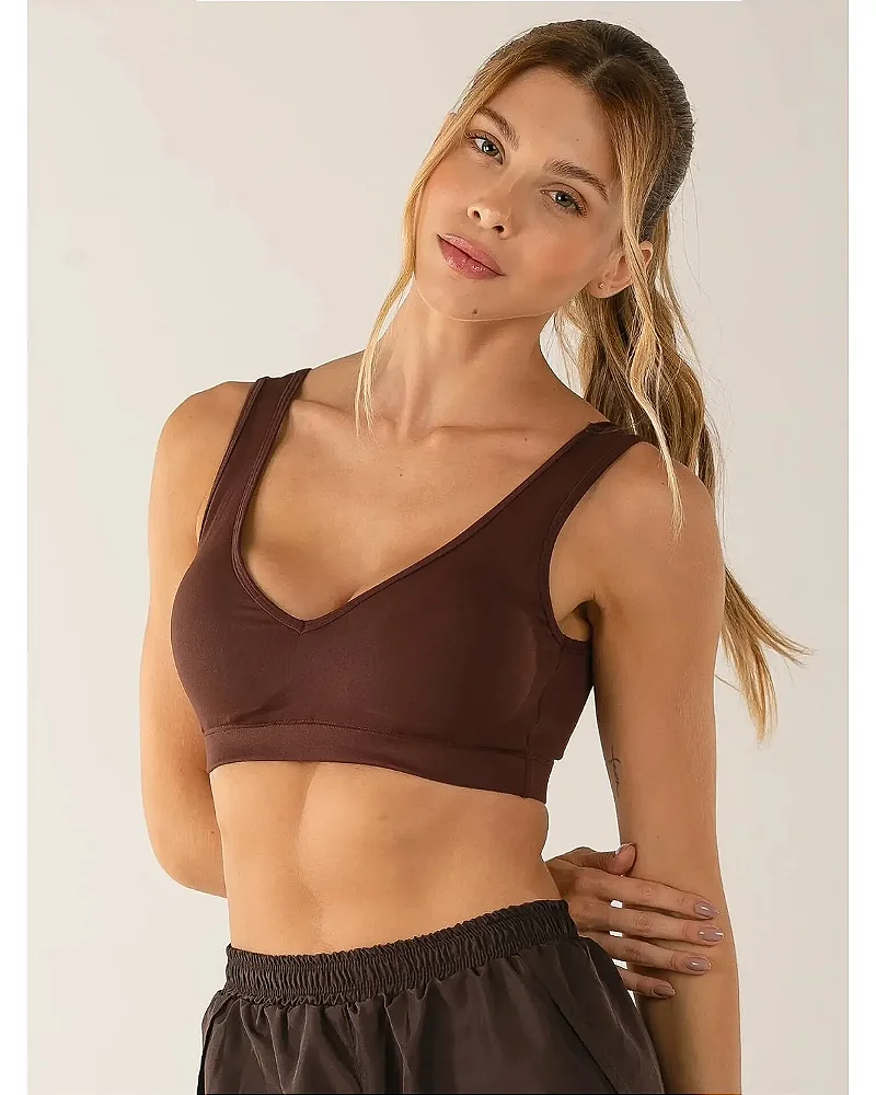 TOP AEROBIC - MARROM