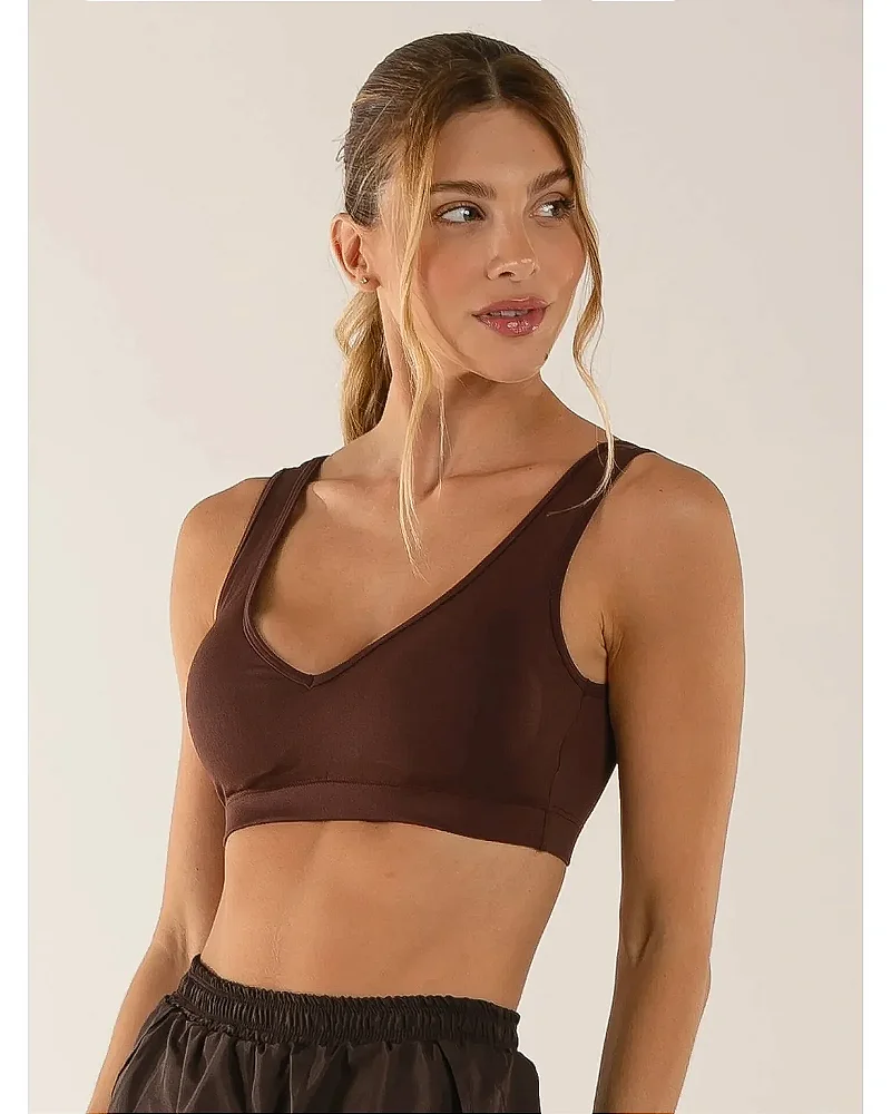 TOP AEROBIC - MARROM