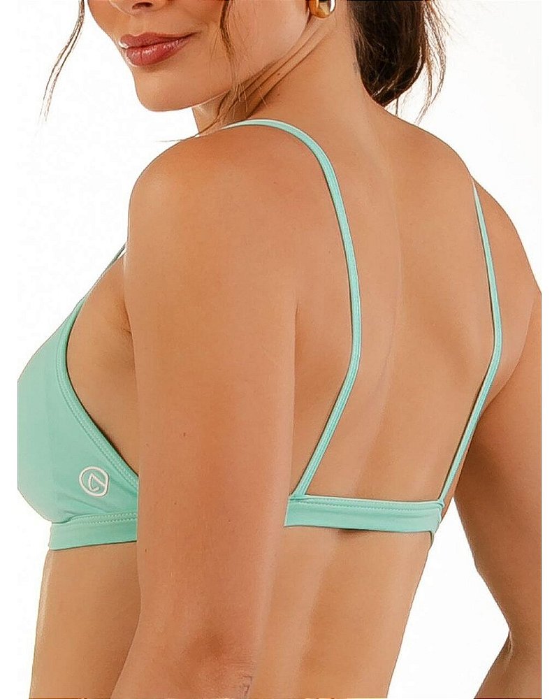 TOP FRANZIDO - AZUL TURQUESA
