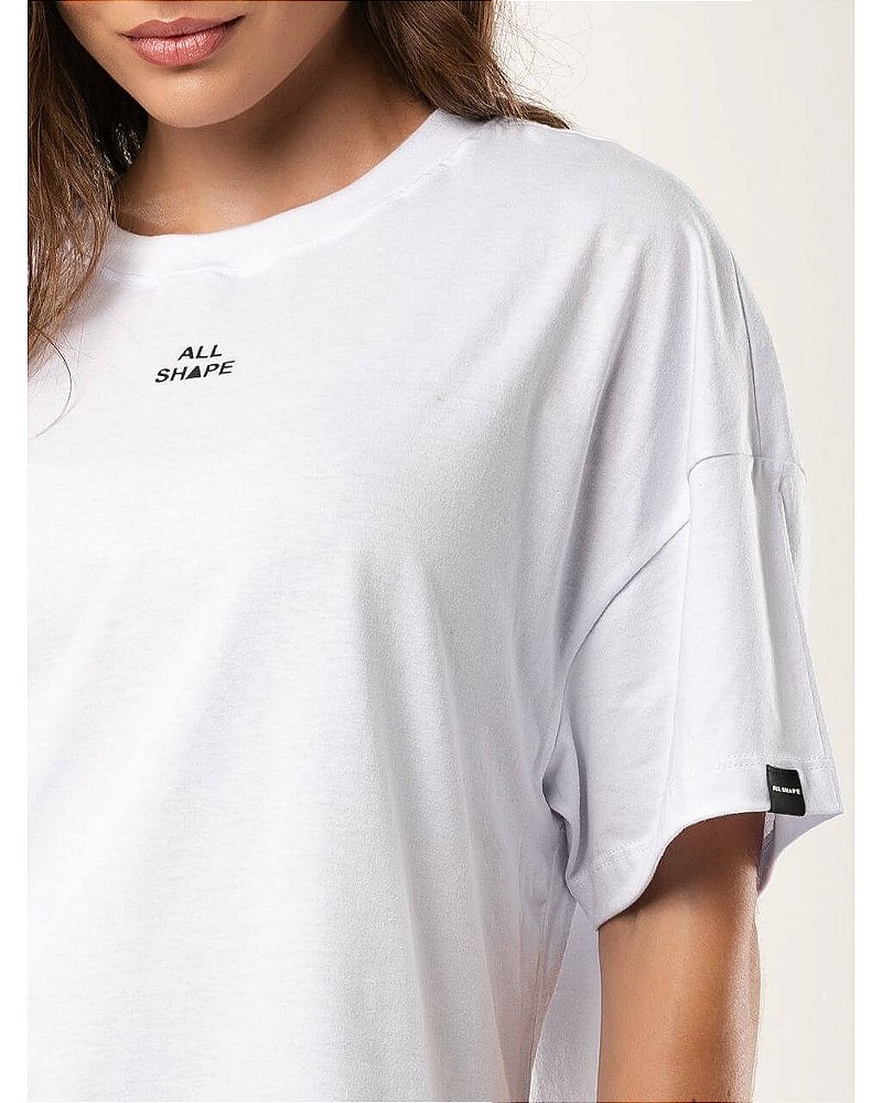 CAMISETA DE MALHA PENTEADA - BRANCA