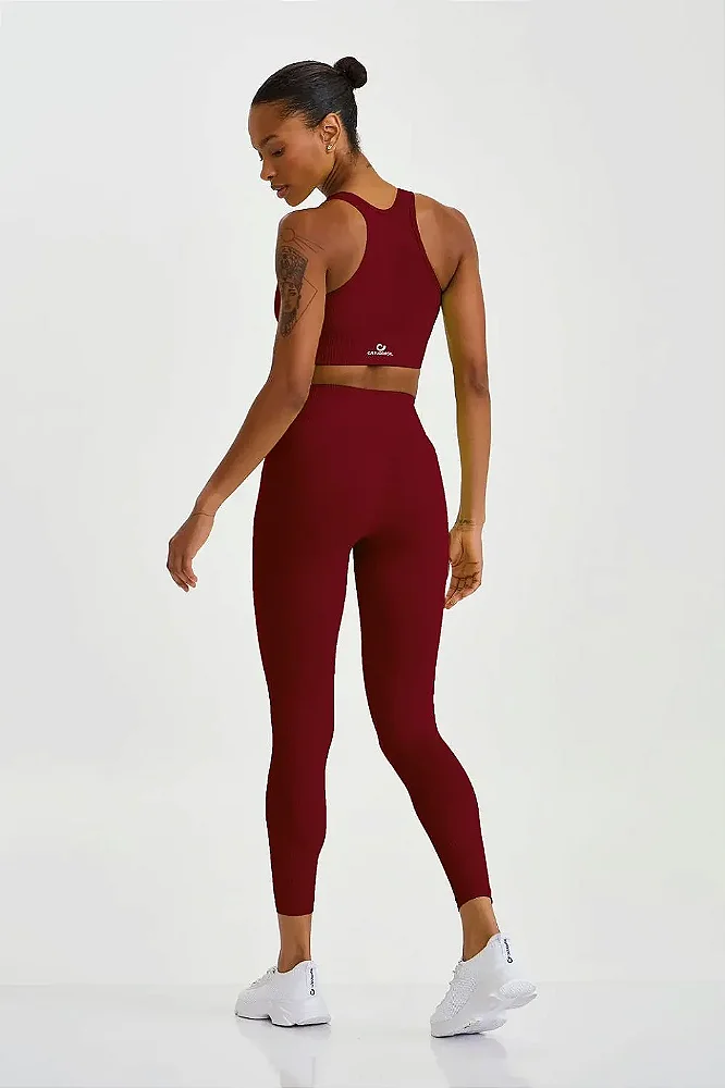 TOP SEM COSTURA NADADOR - VERMELHO CARMIM
