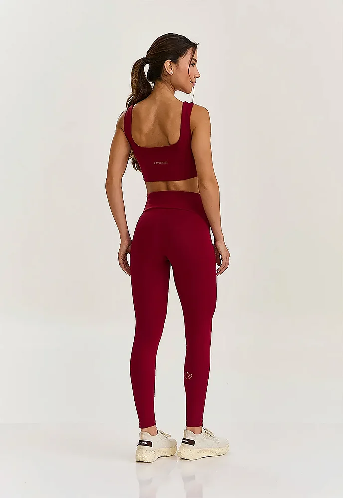 LEGGING HERO CAJU BRASIL - VERMELHO CARMIM