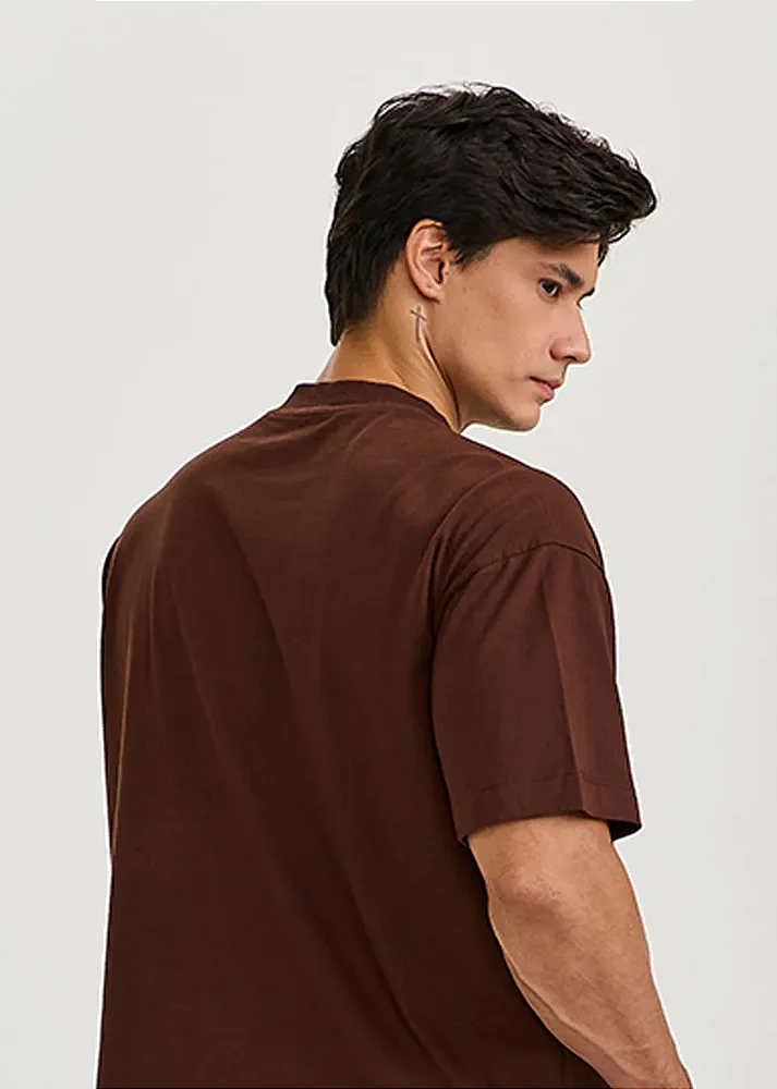 CAMISETA OVERSIZED CAJU BRASIL - MARROM COFFE