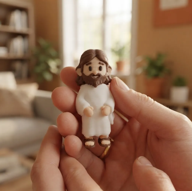 Mini Jesus Sentado Lembrancinha Decorativa Religiosa