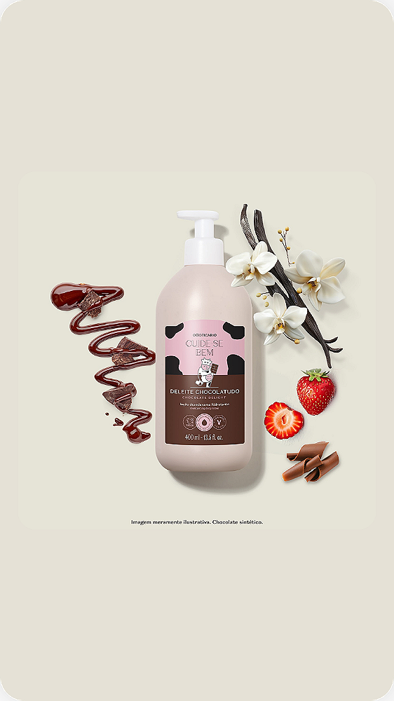 Loção Desodorante Hidratante Corporal Cuide-se Bem Deleite Chocolatudo 400ml