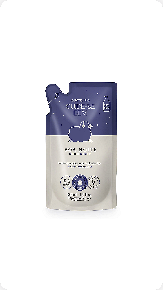 Refil Loção Desodorante Hidratante Corporal Cuide-se Bem Show de Banho 350ml